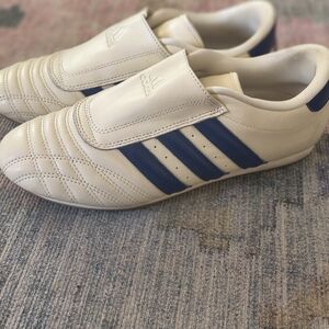 Adidas Taekwondo Cream and Navy Shoes